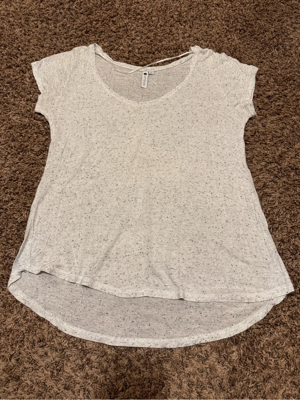 CottonOn White & Black Speckled Short Sleeve Shirt